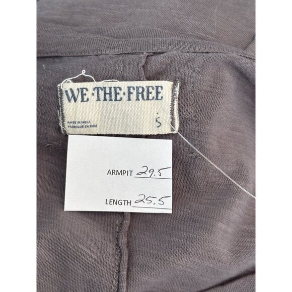 Free People We The Free Effie Twofer Layered Lace Top Size S Gray Boho Grunge - Picture 2 of 14